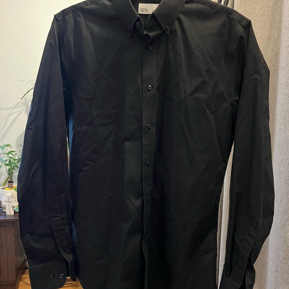 Nordstrom Men's Black Dress Button Down Shirt